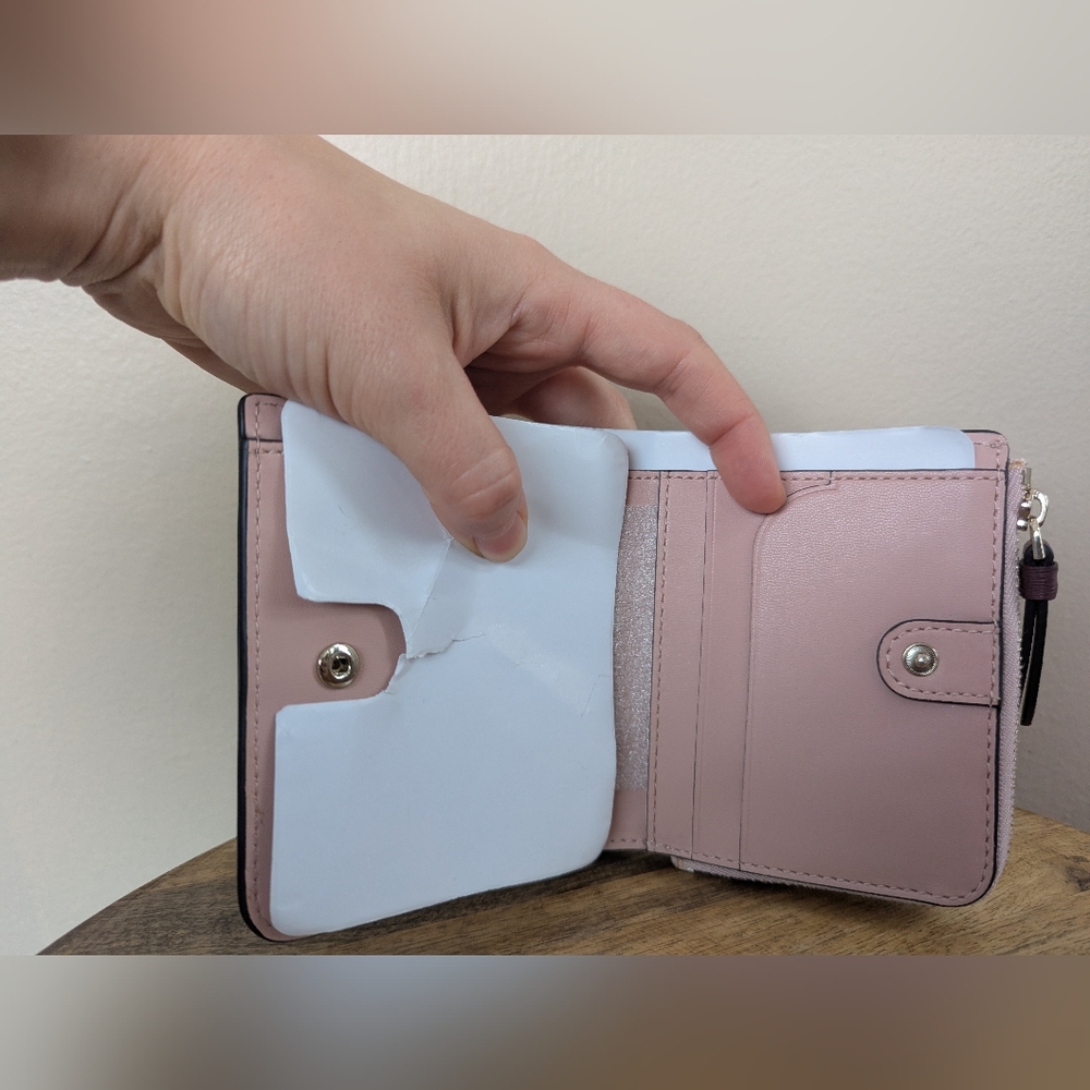 NWT! Kate Spade Small L-zip Bifold Wallet, Floral Pup, Cherrywood (ONE SIZE) - Picture 11 of 13